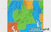 Political 3D Map of Bobai