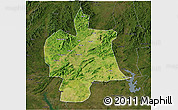 Satellite 3D Map of Bobai, darken