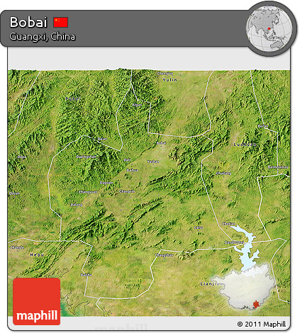 Satellite 3D Map of Bobai