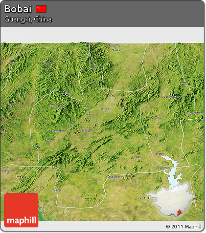 Satellite 3D Map of Bobai