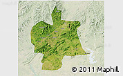 Satellite 3D Map of Bobai, lighten