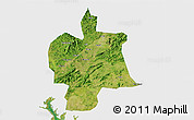 Satellite 3D Map of Bobai, single color outside
