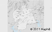 Silver Style 3D Map of Bobai