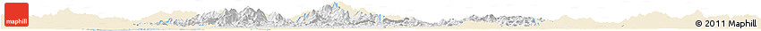 Classic Style Horizon Map of Bobai, single color outside
