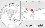 Blank Location Map of Bobai, highlighted country