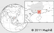 Blank Location Map of Bobai, highlighted parent region