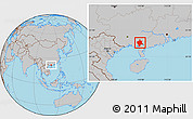 Gray Location Map of Bobai