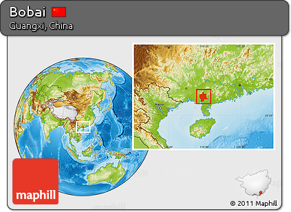 Physical Location Map of Bobai