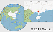Savanna Style Location Map of Bobai, highlighted country
