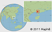 Savanna Style Location Map of Bobai