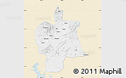 Classic Style Map of Bobai, single color outside
