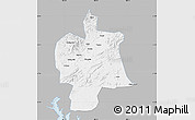 Gray Map of Bobai, single color outside
