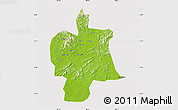 Physical Map of Bobai, cropped outside