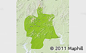 Physical Map of Bobai, lighten