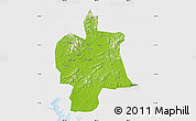 Physical Map of Bobai, single color outside