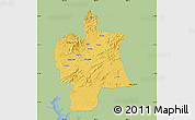 Savanna Style Map of Bobai, single color outside