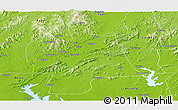Physical Panoramic Map of Bobai