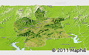 Satellite Panoramic Map of Bobai, physical outside