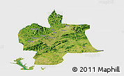 Satellite Panoramic Map of Bobai, single color outside