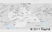 Silver Style Panoramic Map of Bobai