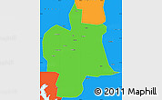 Political Simple Map of Bobai