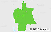 Political Simple Map of Bobai, single color outside