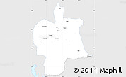 Silver Style Simple Map of Bobai, single color outside