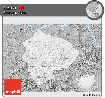 Gray 3D Map of Cenxi