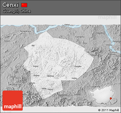 Gray 3D Map of Cenxi