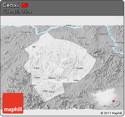 Gray 3D Map of Cenxi