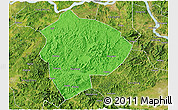 Political 3D Map of Cenxi, satellite outside