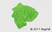 Political 3D Map of Cenxi, single color outside