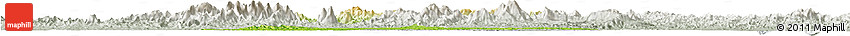 Physical Horizon Map of Cenxi, lighten, semi-desaturated