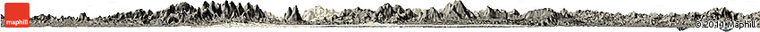 Shaded Relief Horizon Map of Cenxi, darken
