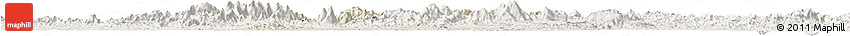 Shaded Relief Horizon Map of Cenxi, lighten