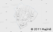 Silver Style Map of Cenxi, single color outside