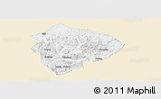 Classic Style Panoramic Map of Cenxi, single color outside