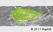 Physical Panoramic Map of Cenxi, desaturated