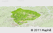 Physical Panoramic Map of Cenxi, lighten