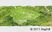 Physical Panoramic Map of Cenxi, satellite outside