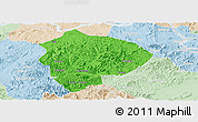 Political Panoramic Map of Cenxi, lighten