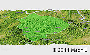 Political Panoramic Map of Cenxi, satellite outside