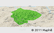 Political Panoramic Map of Cenxi, shaded relief outside