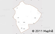 Classic Style Simple Map of Cenxi, cropped outside