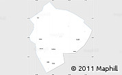 Silver Style Simple Map of Cenxi, single color outside