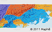 Political 3D Map of Fangcheng