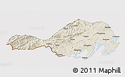 Shaded Relief 3D Map of Fangcheng, cropped outside
