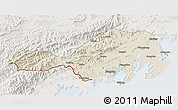 Shaded Relief 3D Map of Fangcheng, lighten