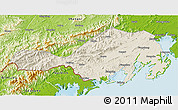 Shaded Relief 3D Map of Fangcheng, physical outside
