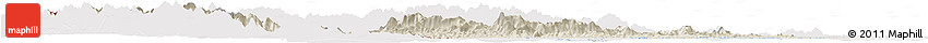 Shaded Relief Horizon Map of Fangcheng, cropped outside